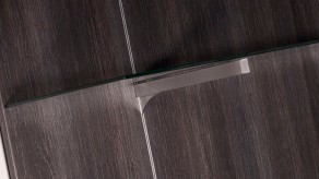 Bracket for glass shelf