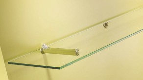 Bracket for glass shelf