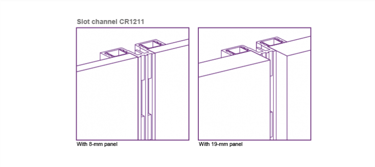 Slot channel Wall Panelling - Cladding, Merchandising