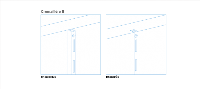 37-mm pitch slot channel for shopfitting (Pharmacy, Perfumery)