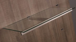Glass shelf T-bracket
