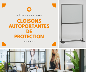 Cloisons autoportantes de protection pour salon de coiffure